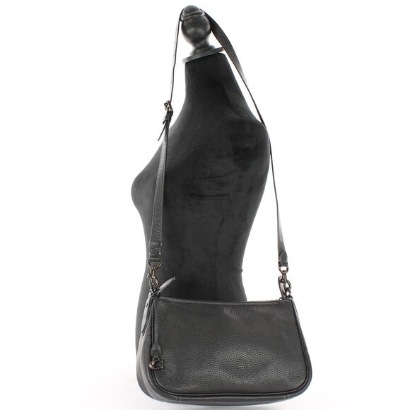 Coach Cary Black Leather Shoulder Bag - Picture 6 of 8